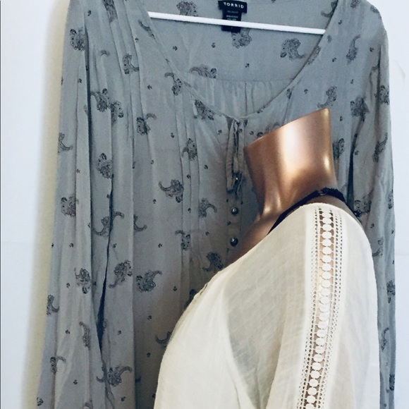 TORRID LOTx3 Plus Sz 1X Blouse + Dress & Sandals - Picture 7 of 8